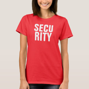 Tief rotes weißes Template fördert die Sicherheit T-Shirt