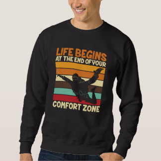 Tief sprungan Fallschirmspringen Skydiver Ende der Sweatshirt