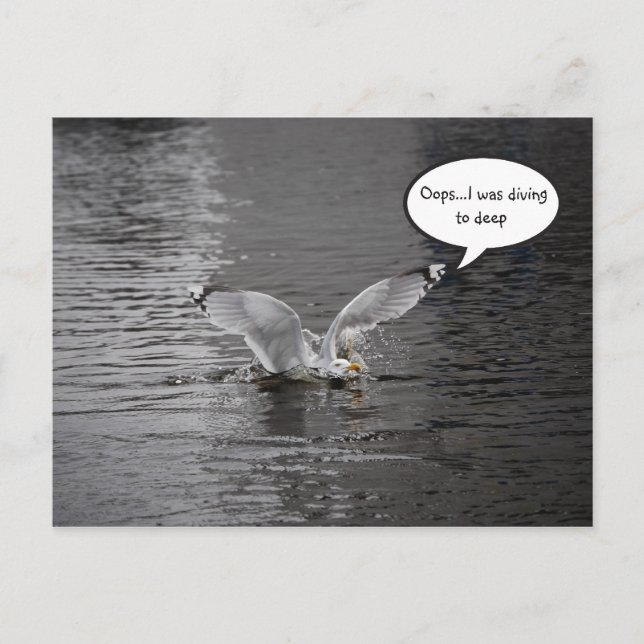 Tief tauchen postkarte (Vorderseite)