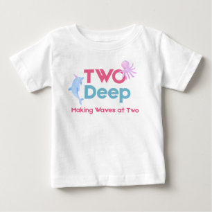 Tief Zwei Geburtstags-T-Shirt für Mädchen Baby T-shirt