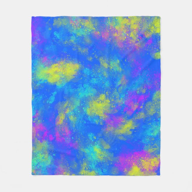 Tiefärbe Blau Fleecedecke (Vorderseite)