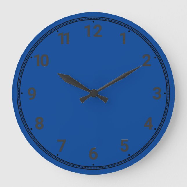 Tiefblau Große Wanduhr (Vorderseite)