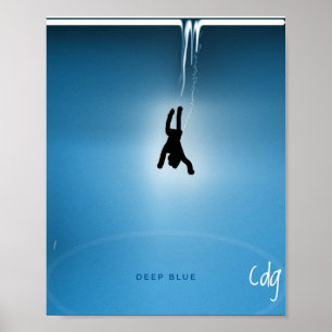 Tiefblau-Plakat Poster
