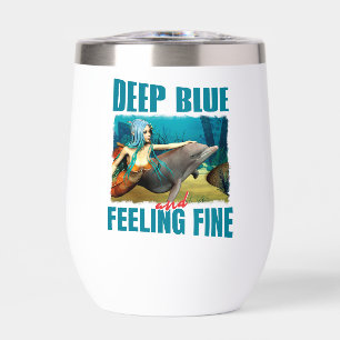 Tiefblau und die Meerjungfrau-Delfin-Kunst fühlt s