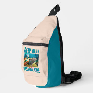 Tiefblau und die Meerjungfrau-Delfin-Kunst fühlt s Crossbody Bag
