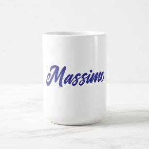 Tiefblaue Farbe Schlichte Moderne Eigene Name Kall Kaffeetasse