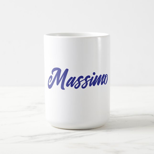 Tiefblaue Farbe Schlichte Moderne Eigene Name Kall Kaffeetasse (Mittel)