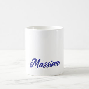 Tiefblaue Farbe schlichte moderne eigene Namens-Ca Kaffeetasse