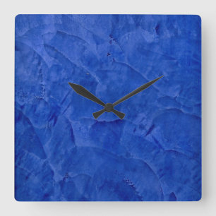 Tiefblaue Faux-Finish-Uhr mit quadratischem Ziffer Quadratische Wanduhr