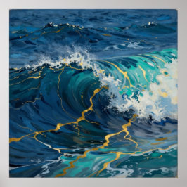 Tiefblaue Majestät Poster