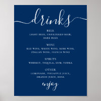 Tiefblaue Navy-Hochzeitsgetränke | Nautische Bar-K