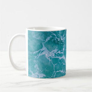 Tiefblaue Ozeanwellen Kaffeetasse