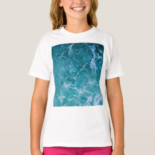 Tiefblaue Ozeanwellen T-Shirt