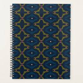 Tiefblaue Retro-Vintage-Muster  Planer