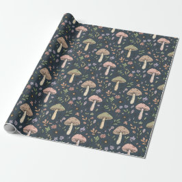 Tiefblaue Schiefer-Moos-Schimmel nahtloses Muster Geschenkpapier