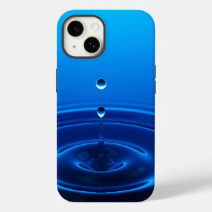 Tiefblaue Wasserwellen-Tropfen-Ästhetik Case-Mate iPhone 14 Hülle