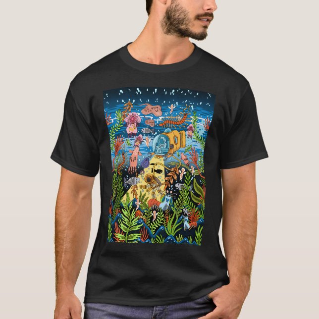 Tiefblauer Ozean T-Shirt (Vorderseite)