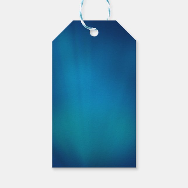 Tiefblaues Unterwasser-Glow Geschenkanhänger (Vorderseite)