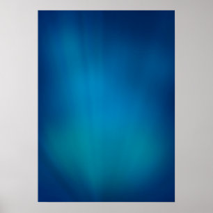 Tiefblaues Unterwasser-Glow Poster