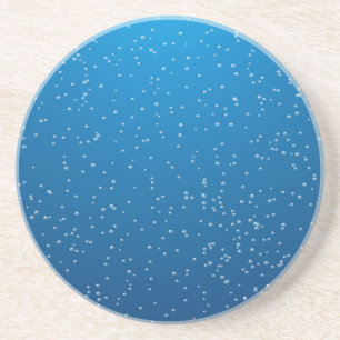 Tiefblaues Wasser und kleine Blasen Sandstein Untersetzer