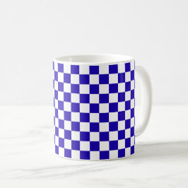 Tiefblaukariert  kaffeetasse