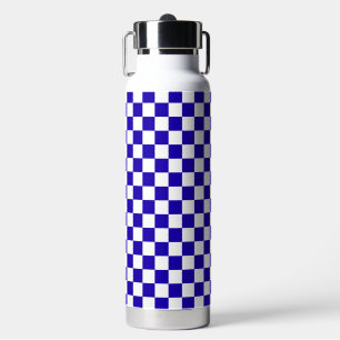 Tiefblaukariert trinkflasche