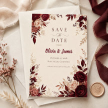 Tiefburgunder Romantische Hochzeit im Herbst
