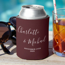 Tiefburgunder Schrift Minimalistische Hochzeit
