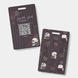 Tiefburgunder-Totenkopf-Braut-Getränk-QR Ausweis