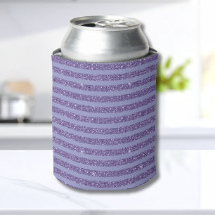 Tiefe Amethyst Glitter Style Horizontale Streifen Dosenkühler
