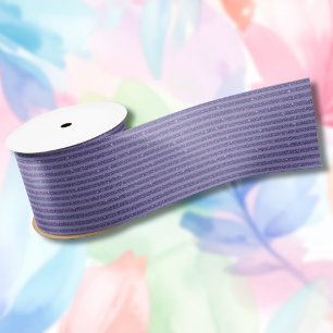 Tiefe Amethyst Glitter Style Horizontale Streifen Satinband