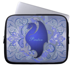 Tiefe blaue Fantasie-Rolle-Drache-Laptop-Hülse Laptopschutzhülle
