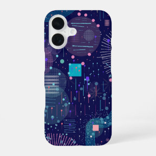Tiefe blaue Träume Abstrakte Kunst iPhone 16 Hülle