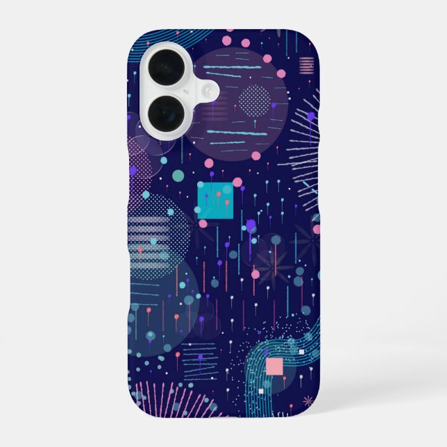 Tiefe blaue Träume Abstrakte Kunst iPhone 16 Hülle (Rückseite)