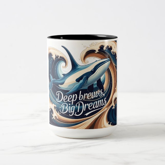 Tiefe Brüche, große Träume Tasse (Mittel)