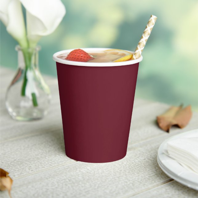 Tiefe Cranberry-Papierbecher Pappbecher (In Situ)