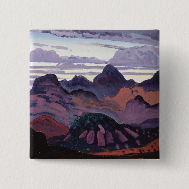 Tiefe Dämmerung, Pyrenäen, c.1912-13 (Öl auf Button (Vorderseite)
