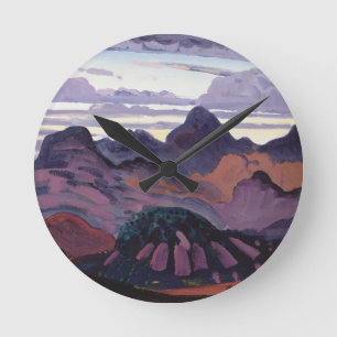 Tiefe Dämmerung, Pyrenäen, c.1912-13 (Öl auf Runde Wanduhr