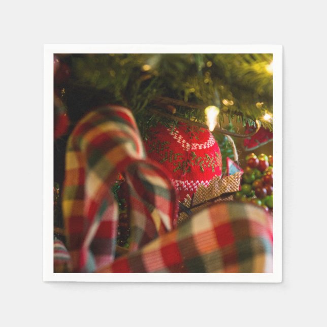 Tiefe eines Weihnachtsbaumes Serviette (Vorderseite)