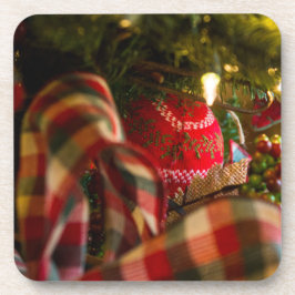 Tiefe eines Weihnachtsbaumes Untersetzer