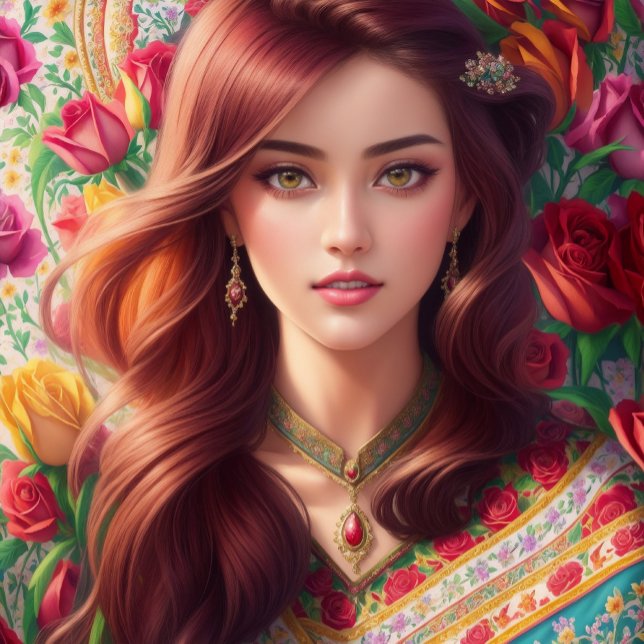 Tiefe Gefühle der Liebe mit Rose und Tulipen - Kissen (Express Your Deep Feelings of Love with Flowers - The Language of Floral Romance)