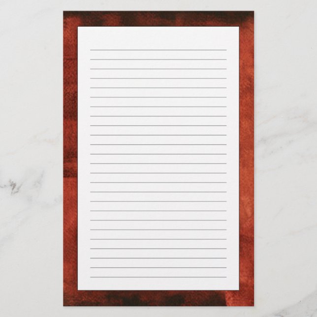 Tiefe hochrote Malerei mit geometrischen Formen Briefpapier (Vorderseite)