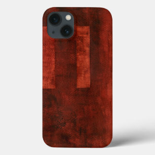 Tiefe hochrote Malerei mit geometrischen Formen iPhone 13 Hülle