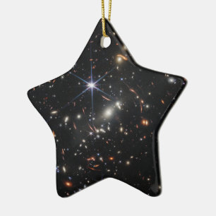 Tiefe Infrarotbild des Universums   JWST Keramik Ornament