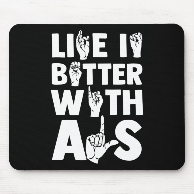 Tiefe Kenntnis und Gebärdensprache 2 Mousepad (Vorne)