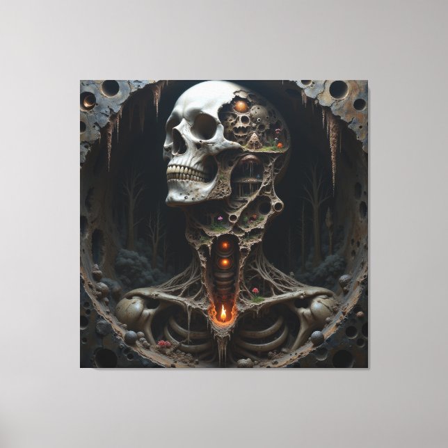 Tiefe Leinwanddruck (Vorderseite)