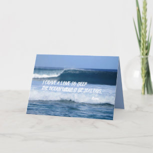 TIEFE LIEBE CRAVE RUMI QUOTE KARTE