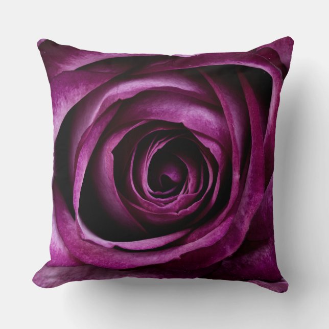 Tiefe Lila Rose Kissen (Vorderseite)