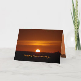 Tiefe orange Gruß-Karte des Sonnenuntergang-| Karte