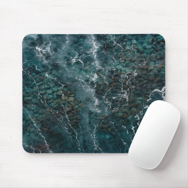 Tiefe Ozean-Felsstruktur Mousepad (Mit Mouse)